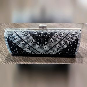 NWT Lauren Lorraine rhinestone convertible clutch